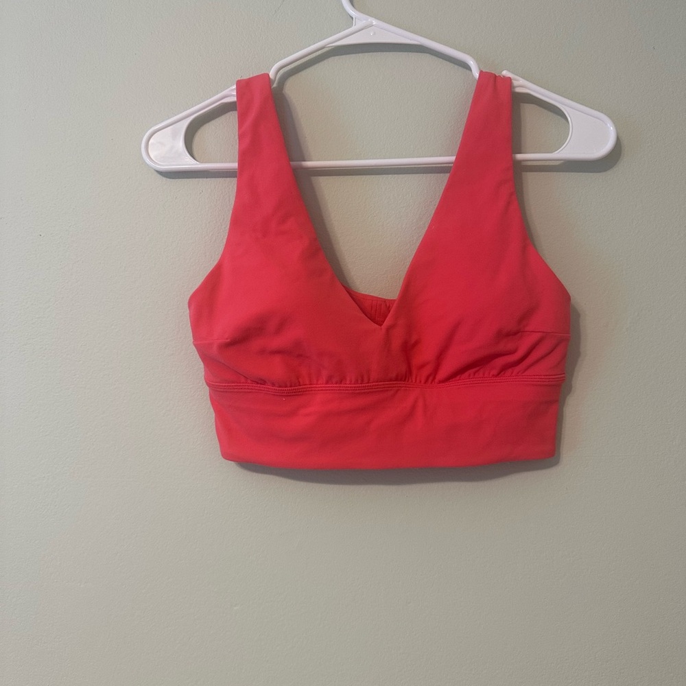 Lululemon Align V neck bra light support C/D, lipgloss